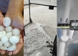 Cae fuerte granizada en Puebla capital