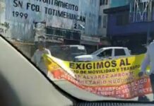 Vecinos de San Francisco Totimehuacan protestan por falta de transporte