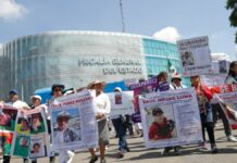 Marcha en Puebla por el Día Internacional de las Víctimas de Desaparición Forzada