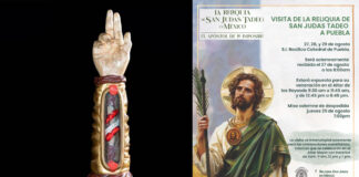 ¿Cuándo estará la reliquia de San Judas Tadeo en Puebla?