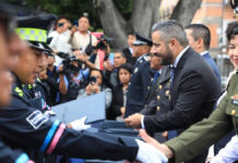 Adán Domínguez toma protesta a 95 policías nuevos