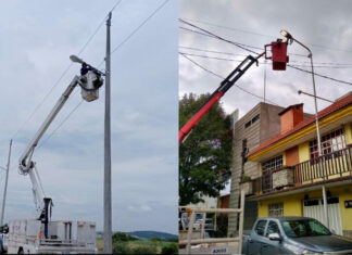 Ayuntamiento de Puebla da mantenimiento a puntos de luz en la ciudad