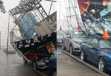 Lluvia derriba dos espectaculares y árboles en Puebla Capital