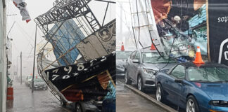 Lluvia derriba dos espectaculares y árboles en Puebla Capital