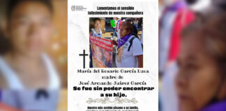 Fallece María del Rosario García, madre buscadora con hijo desaparecido