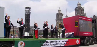 Presentan en Desfile Militar al AIFA como “principal aeropuerto del país”