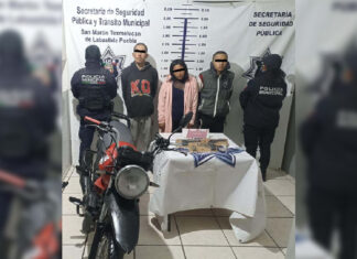 SSP de Texmelucan captura a presuntos responsables de robos