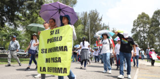 Trabajadores del PJF y estudiantes protestan contra reforma