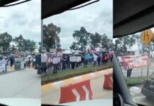 Trabajadores del Poder Judicial bloquean la México-Puebla