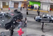 Intentan linchar a dos personas y vandalizan patrulla en Tepeaca