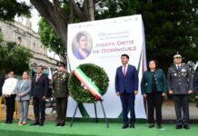Puebla conmemora 256 aniversario del natalicio de Josefa Ortiz de Domínguez