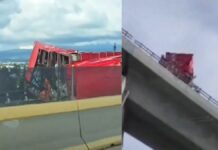 Vuelca camión con verduras en la México-Puebla; se registra rapiña