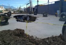 Sin fecha para reparación de socavón en Parque Industrial Chachapa