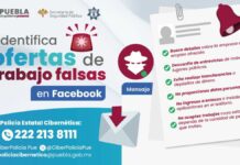 Alerta SSP sobre ofertas de trabajo falsas en Facebook