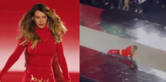 Belinda sufre caída en pasarela de la Paris Fashion Week 2024