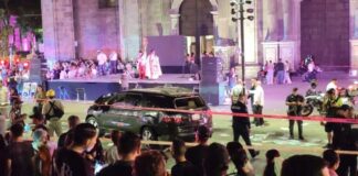 Conductor atropella a personas frente a Catedral de Guadalajara