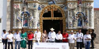 Sergio Salomón entrega rehabilitaciones de edificios en Huehuetlán el Chico