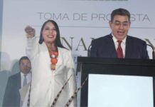 Tonantzin Fernández rinde protesta como alcaldesa de San Pedro Cholula