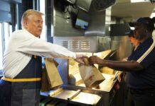 Trump trabaja en la freidora de un McDonald’s en Pensilvania