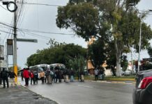Guardias de seguridad privada bloquean bulevar Valsequillo