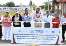 Inauguran tramos carreteros en Atzitzihuacán, Tochimilco y Tianguismanalco