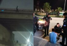 Hombre intenta arrojarse desde puente del Periférico en Puebla