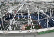 Huracán “Milton” destruye techo del Tropicana Field en Tampa