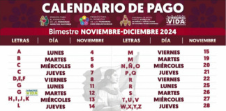 Anuncian calendario de becas y pagos de la Pensión del Bienestar