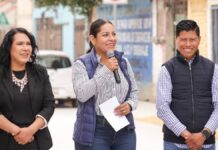 Lupita Cuautle inaugura calle rehabilitada en la colonia Lázaro Cárdenas