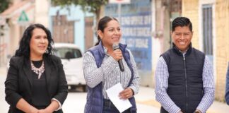 Lupita Cuautle inaugura calle rehabilitada en la colonia Lázaro Cárdenas