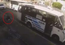 Pasajero cae de camión porque chofer arranca antes de que baje