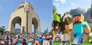 Rompen récord en CDMX de más personas vestidas como Steve de Minecraft