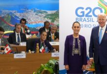 Sheinbaum dialoga con Joe Biden y Justin Trudeau en G20