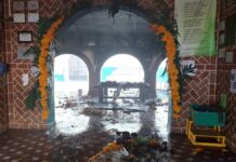 Veladora encendida provoca incendio en primaria de Teziutlán