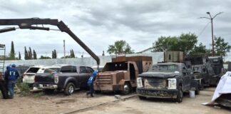 FGR destruye 33 “vehículos monstruo” en Tamaulipas