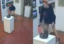 Denuncian a mujer por orinar en galería de arte en Oaxaca