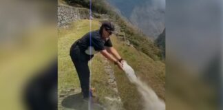 Critican a mujer por arrojar cenizas de un fallecido en Machu Picchu