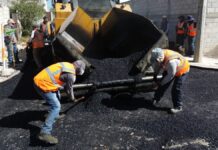 Pavimentación de calle Duraznos avanza más del 75%