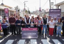 Inaugura Pepe Chedraui la calle Duraznos pavimentada
