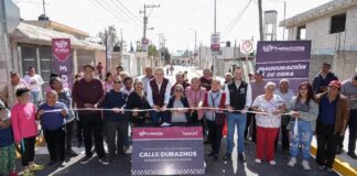 Inaugura Pepe Chedraui la calle Duraznos pavimentada