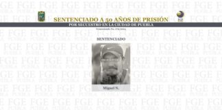 Dan 50 años de prisión a Miguel N por secuestro en Puebla
