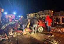Mueren prensadas cuatro personas en la autopista Amozoc-Perote