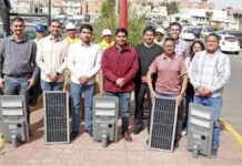 Omar Muñoz inicia programa de luminarias solares en Cuautlancingo