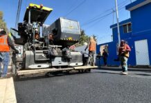 Avanza pavimentación de la calle 2 Sur en colonia el Salvador