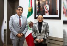 Rosa Icela Rodríguez y Sergio Salomón se reúnen