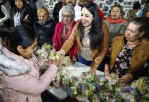 Tonantzin Fernández celebra posadas en juntas auxiliares