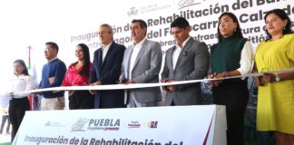 Sergio Salomón inaugura obras de manera simultánea en cinco municipios