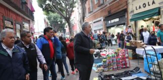 Segom verifica reordenamiento de ambulantes en Centro Histórico