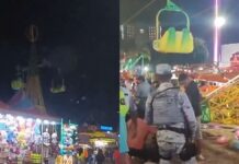 Se desploma juego mecánico en Acapulco; hay dos heridos