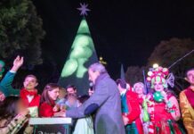 Pepe Chedraui enciende árbol navideño en el Zócalo